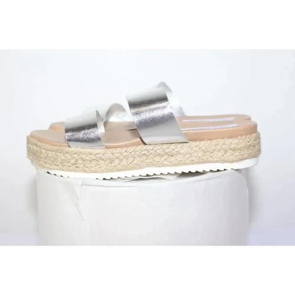 ladies STEVE MADDEN arran silver wedges size 10 - Picture 4 of 9